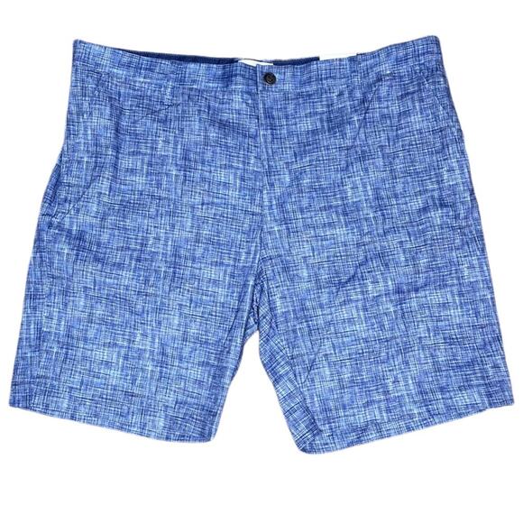 CON.STRUCT Crosshatch Stretch Cotton Chino Shorts Navy Men’s Sz 40 - Picture 2 of 7